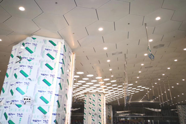 Hexagonal perforated aluminium composite panel (3)